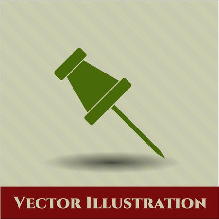 paper pin icon vector symbol flat eps jpg app web concept