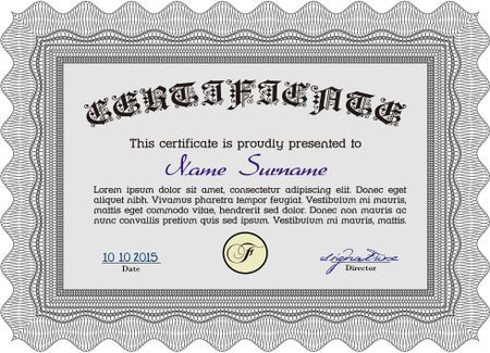 certificate template eps10 jpg of achievement diploma vector illustration design completion