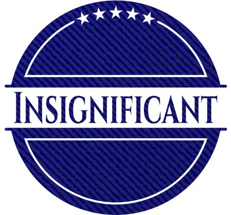Insignificant badge with denim texture