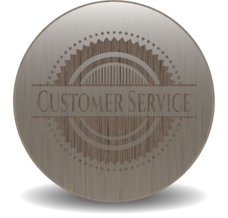 Customer Service retro wood emblem