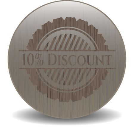10% Discount retro wooden emblem