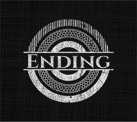 Ending chalkboard emblem