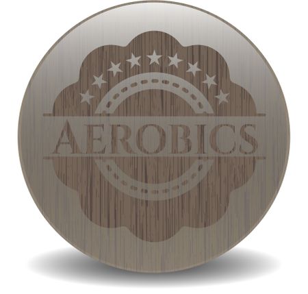 Aerobics wood emblem. Vintage.