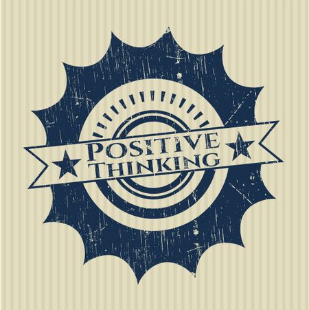 Positive Thinking grunge seal