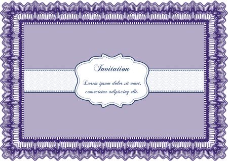 Retro invitation template. Border, frame. With linear background. Beauty design. 