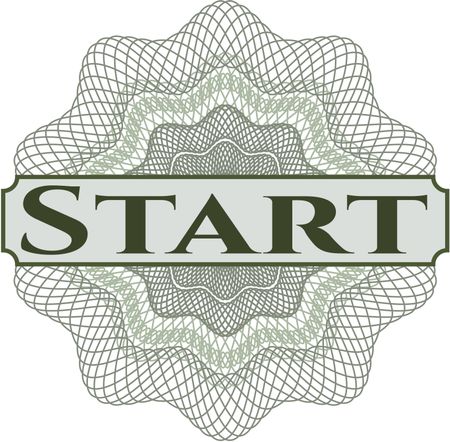 Start rosette or money style emblem
