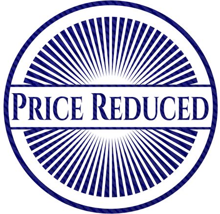 Price Reduced emblem with jean texture