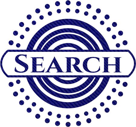 Search badge with jean texture