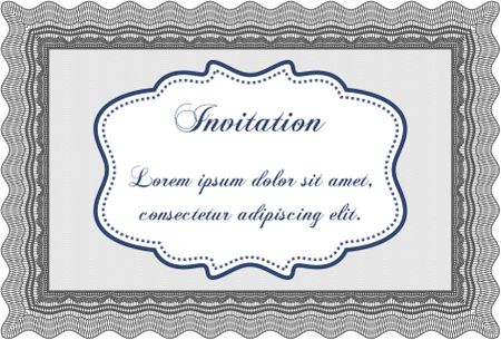 Formal invitation template. Customizable, Easy to edit and change colors. Excellent design. With complex background. 