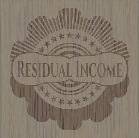 Residual Income vintage wood emblem