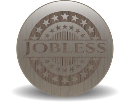 Jobless retro wood emblem