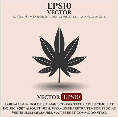 Marijuana leaf (weed) vector icon