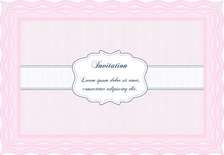 Invitation template. With background. Detailed. Cordial design. 