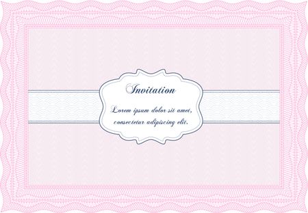 Invitation template. With background. Detailed. Cordial design.