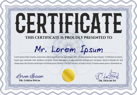 certificate template eps10 jpg of achievement diploma vector illustration design completion