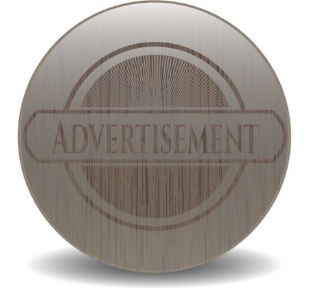 Advertisement vintage wood emblem