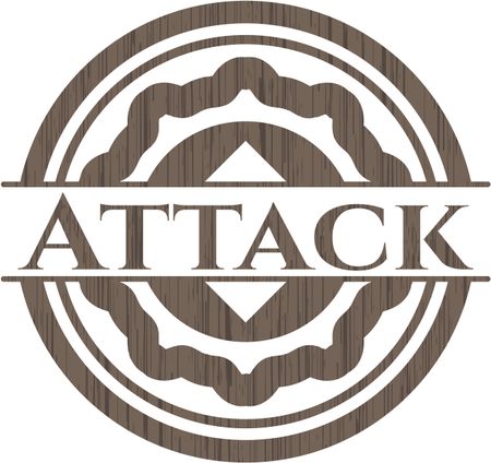 Attack vintage wood emblem