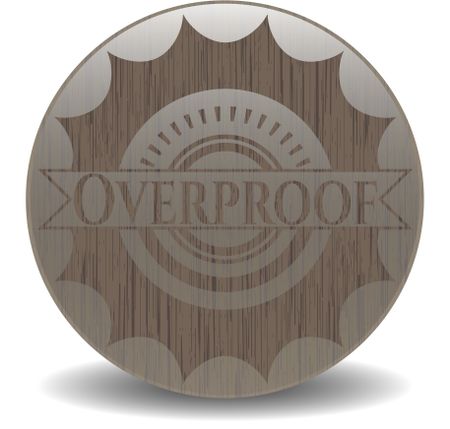 Overproof vintage wood emblem