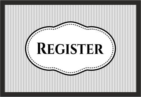 Register poster or card