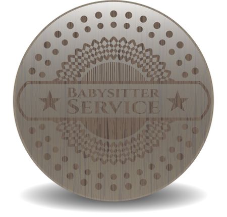 Babysitter Service wooden emblem