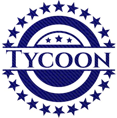 Tycoon emblem with denim high quality background