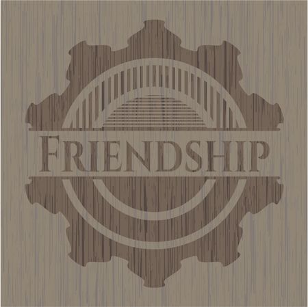 Friendship retro wood emblem