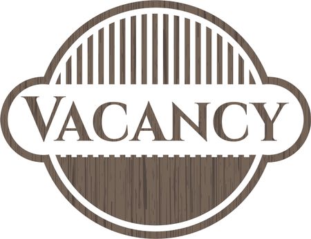 Vacancy retro wood emblem