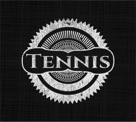 Tennis on chalkboard