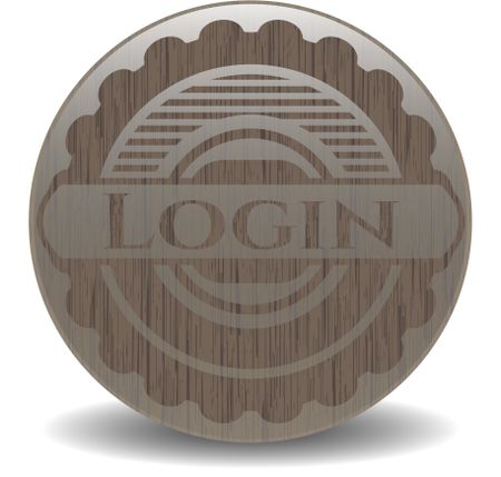 Login retro wood emblem
