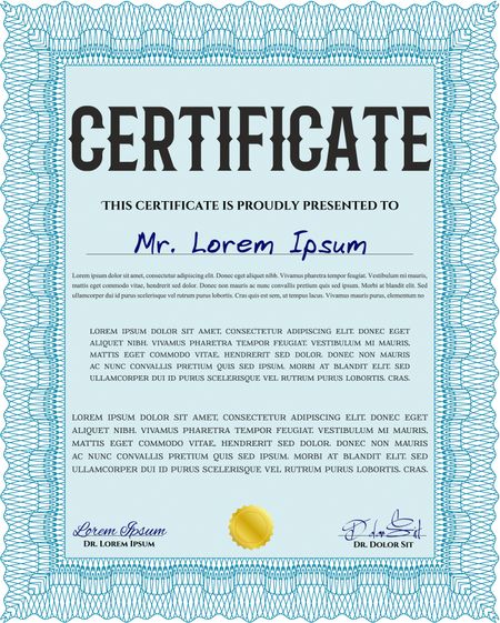 certificate template eps10 jpg of achievement diploma vector illustration design completion