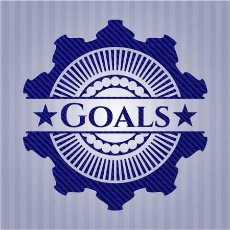 Goals emblem with jean background