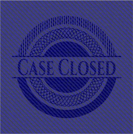 Case Closed emblem with jean background