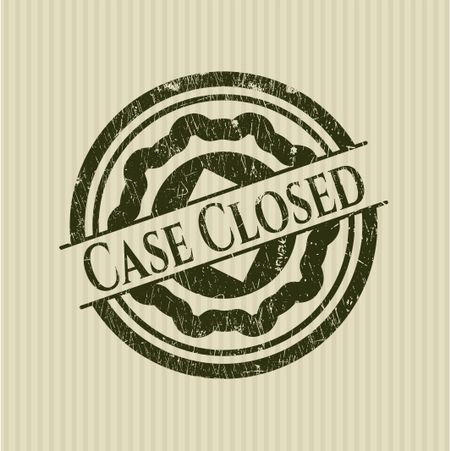 Case Closed rubber stamp