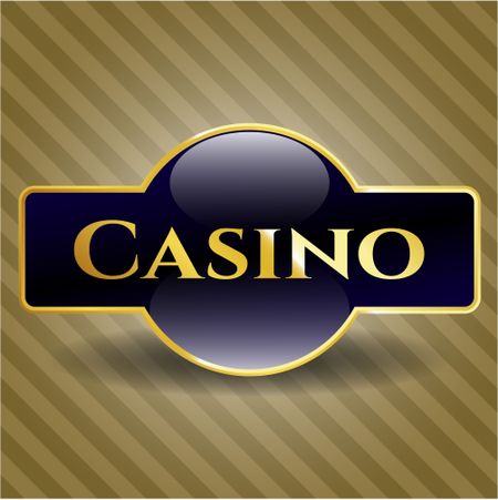 Casino gold emblem or badge