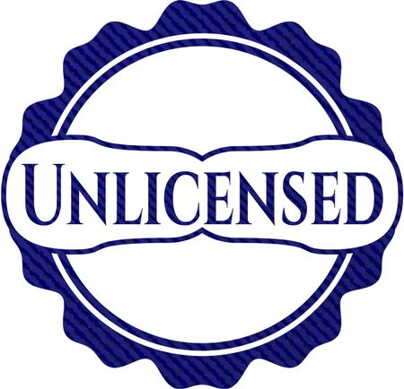 Unlicensed emblem with jean texture