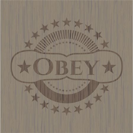 Obey wood emblem. Vintage.