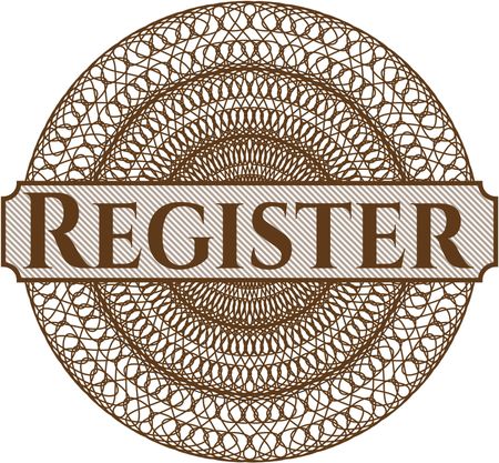 Register written inside rosette