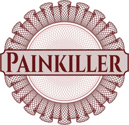 Painkiller inside money style emblem or rosette