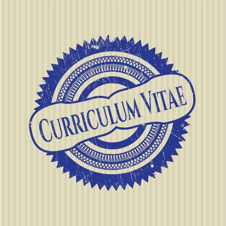Curriculum Vitae grunge style stamp