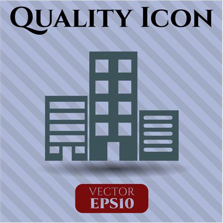 buildings icon vector symbol flat eps jpg app web concept