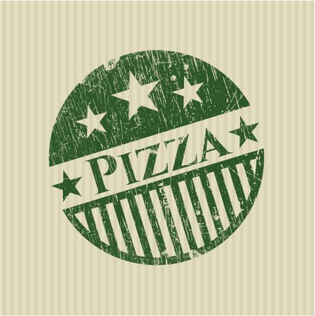 Pizza rubber seal with grunge texture