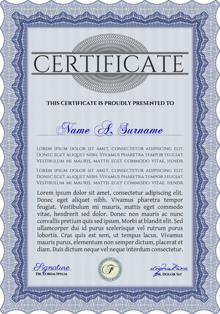 certificate template eps10 jpg of achievement diploma vector illustration design completion