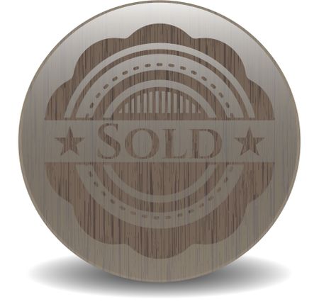 Sold wood emblem. Retro