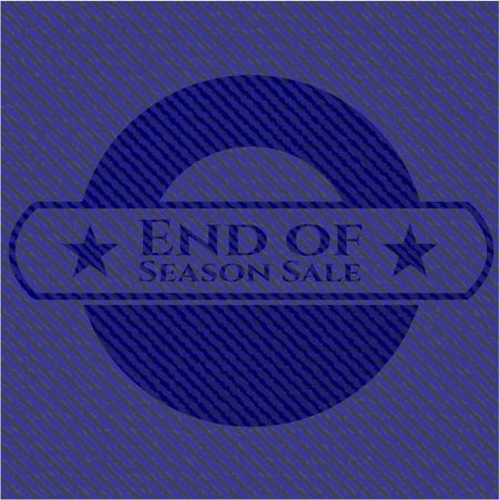 End of Season Sale denim background
