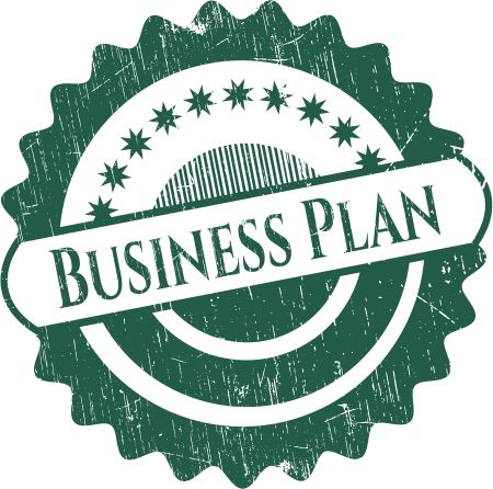 Business Plan rubber grunge seal