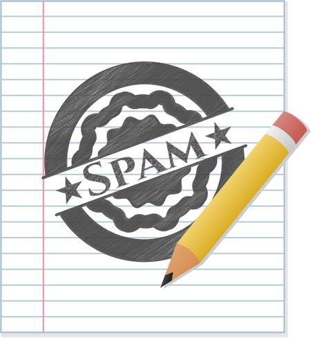 Spam with pencil strokes