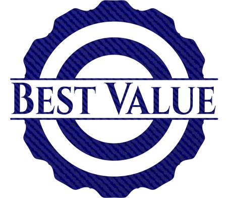 Best Value emblem with jean texture