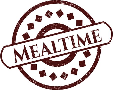 Mealtime rubber seal with grunge texture