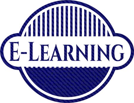 E-Learning denim background