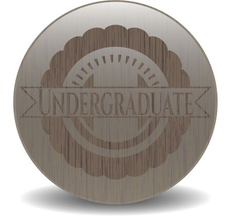 Undergraduate vintage wood emblem